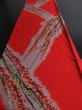 Photo5: 3L01z40 Vintage Japanese Kimono Silk MEISEN FABRIC Orangered Plum branch 51.2" (5)