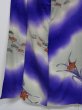 Photo2: 1020H03z610 Antique Japanese Kimono Silk KOMON Blue-Purple Pine (2)