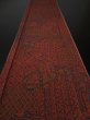 Photo5: 1Z03z110 Japanese Kimono Crepe Silk  FABRIC Dark red, Pink Flowers 63" (5)