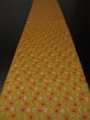 Photo5: 1Y04z80 Japanese Kimono Silk  FABRIC Yellow-Orange Shibori dyeing 61.4" (5)