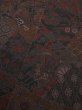 Photo1: 2S01z70 Japanese Kimono Crepe Silk  FABRIC Dark brown Flowers 41.7" (1)