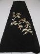 Photo6: 2A02z80 Vintage Japanese Kimono Silk  FABRIC Black Pine 48" (6)