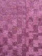 Photo3: 0323N02z730 Vintage Japanese Kimono Wool KOMON Pink Dark purle Ichimathu (3)