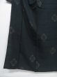 Photo2: 0202N05z620 Vintage Japanese Kimono Silk HITOE TSUMUGI Dark green-gray (2)