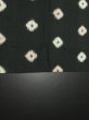 Photo6: 3F04z50 Vintage Japanese Kimono Silk MEISEN FABRIC Black-Green   61.4" (6)