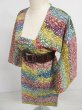 Photo8: 0902i05z590 Vintage Japanese Kimono Silk HAORI COAT One-piece dress (8)