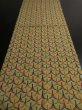 Photo5: 2P02z60 Japanese Kimono Silk  FABRIC Light ochre Flying crane 37.8" (5)