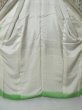 Photo7: 1206H03z820 Vintage Japanese Kimono Silk KOMON Off-white Flower (7)