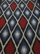 Photo1: 1Y05z80 Vintage Japanese Kimono Silk  FABRIC Black, Navy, Dark red   59.8" (1)