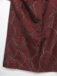 Photo2: 0126N02z840 Vintage Japanese Kimono Silk TSUMUGI Dark red Karakusa (2)