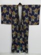 Photo9: 0915i06z720 Vintage Japanese Kimono Cotton KOMON Dark purple (9)