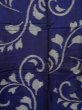 Photo3: 0415N06z610 Vintage Japanese Kimono Silk MEISEN KOMON Dark purple Wisteria (3)