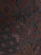 Photo2: 2S01z70 Japanese Kimono Crepe Silk  FABRIC Dark brown Flowers 41.7" (2)