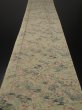 Photo5: 3J03z80 Vintage Japanese Kimono Silk  FABRIC Cream Garden 60.6" (5)