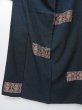 Photo2: 1119H05z800 Vintage Japanese Kimono Silk KOMON Dark green (2)