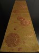 Photo7: 1A02z180 Japanese Kimono Silk OBI FABRIC Gold Flower 50.4" (7)