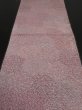 Photo5: 4K01z50 Japanese Kimono Silk  FABRIC Pink, Dark brown Kiribame 32.3" (5)