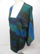 Photo10: 0902T06z500 Japanese Kimono Silk HAORI COAT One-piece dress Green (10)