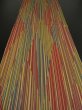 Photo5: 1F02z60 Japanese Kimono Silk  FABRIC Ochre, Dark red, Blue-Gray   39.4" (5)