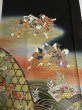 Photo1: 2M01z110 Japanese Kimono Silk  FABRIC Black Children 48" (1)