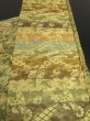 Photo8: 1A02z140 Vintage Japanese Kimono Silk OBI FABRIC  Bamboo grass 75.6" (8)