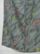 Photo2: 0127N07z860 Vintage Japanese Kimono Silk KOMON Gray Flower (2)