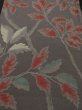 Photo1: 1A03z100 Vintage Japanese Kimono Silk  FABRIC Gray Branch 63" (1)