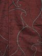 Photo3: 0126N02z840 Vintage Japanese Kimono Silk TSUMUGI Dark red Karakusa (3)