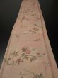 Photo5: 1K06z90 Japanese Kimono Silk  FABRIC Light peach-pink Branch 69.3" (5)