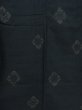 Photo3: 0202N05z620 Vintage Japanese Kimono Silk HITOE TSUMUGI Dark green-gray (3)