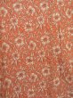 Photo3: 0417N01z810 Vintage Japanese Kimono Silk KOMON Coral orange Flower (3)