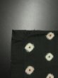 Photo6: 3F01z40 Vintage Japanese Kimono Silk MEISEN FABRIC Black-Green   43.3" (6)