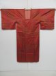 Photo6: 0826i01z430 Japanese Kimono Silk HAORI COAT One-piece dress Red-Brown (6)