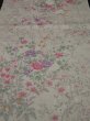 Photo1: 3L02z60 Japanese Kimono Silk  FABRIC Light ash pink Flowers 43.3" (1)