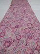 Photo5: 1M01z70 Japanese Kimono Silk  FABRIC Pink Umbrella 46.5" (5)