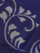 Photo4: 0415N06z610 Vintage Japanese Kimono Silk MEISEN KOMON Dark purple Wisteria (4)