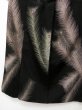 Photo2: 0310H05z910 Vintage Japanese Kimono Silk OMESHI  Black Peacock feather (2)