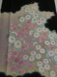 Photo1: 2S02z70 Japanese Kimono Silk  FABRIC Black Chrysanthemum 50.4" (1)