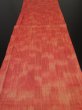 Photo5: 4C02z50 Japanese Kimono Silk  FABRIC Orange-Red   40.2" (5)