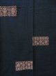 Photo3: 1119H05z800 Vintage Japanese Kimono Silk KOMON Dark green (3)