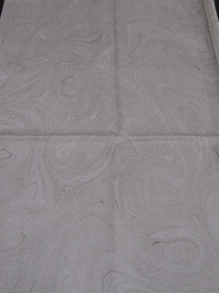 Photo1: 4H02z60 Japanese Kimono Silk  FABRIC Light gray Suminagashi 42.5" (1)