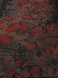 Photo1: 1H02z70 Japanese Kimono Crepe Silk  FABRIC Black Flowers 41.7" (1)