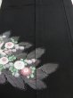 Photo1: 1W02z130 Japanese Kimono Silk  FABRIC Black Peony, Bird 46.5" (1)