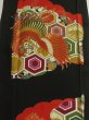 Photo1: 2Q01z70 Japanese Kimono Silk  FABRIC Black Crane, Cloud 48" (1)