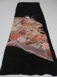 Photo6: 3R01z100 Japanese Kimono Silk  FABRIC Black Birds 44.1" (6)