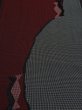 Photo2: 3A06z90 Vintage Japanese Kimono Silk  FABRIC Black, Dark red   62.2" (2)