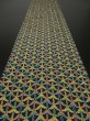 Photo5: 2B04z80 Japanese Kimono Silk  FABRIC Navy Flying crane 63" (5)