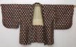 Photo7: 1628T07z320 Vintage Japanese Kimono Silk MEISEN HAORI Flower Black (7)