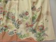 Photo6: 2204T09z850 Vintage Japanese Kimono Silk TSUKESAGE Flowers Light cream (6)