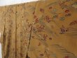 Photo1: 2207T7z850  Japanese Kimono Silk KOMON Plum blossom Ochre (1)